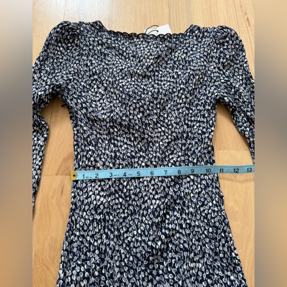 NWT Reformation Posey Bow V-Neck Mini Dress Size 2 - Picture 12 of 13